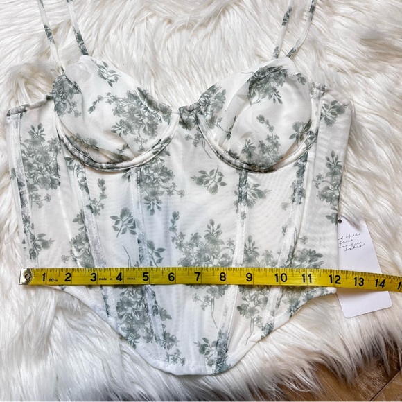 American Threads Hadley Floral Mesh Bustier Top. Size Small. NWT - Picture 11 of 13